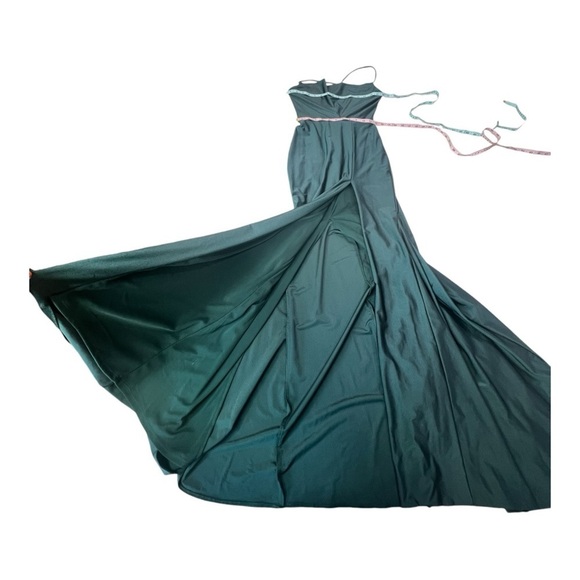 Cynthia & Sahar Evergreen CS105 Full length Luxe Stretch Satin Evening gown XS - Picture 10 of 15